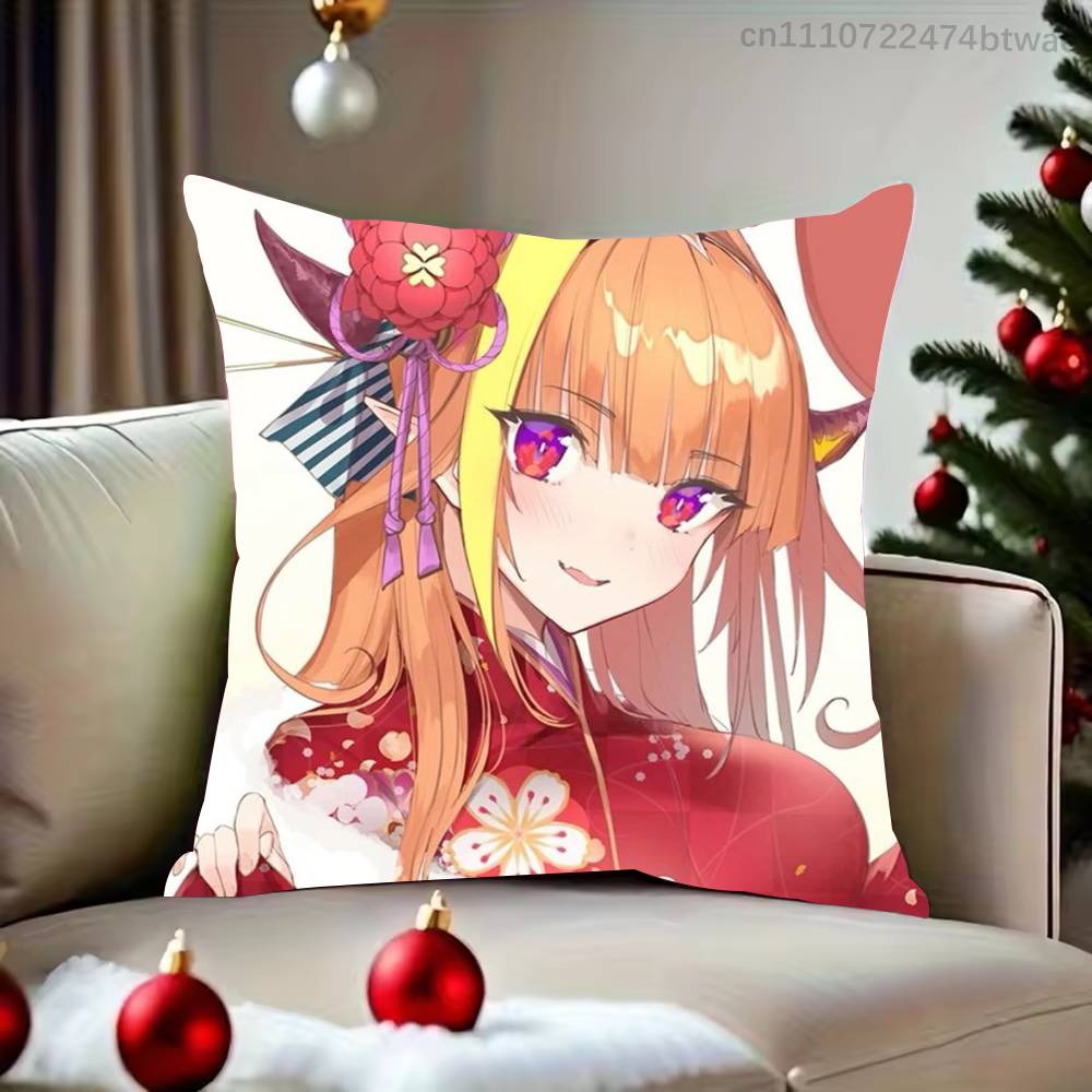 Hololive Kiryu Coco Pillow Case Cover Square Sofa With For Pattern Comfortable Cushion suitable Of Room