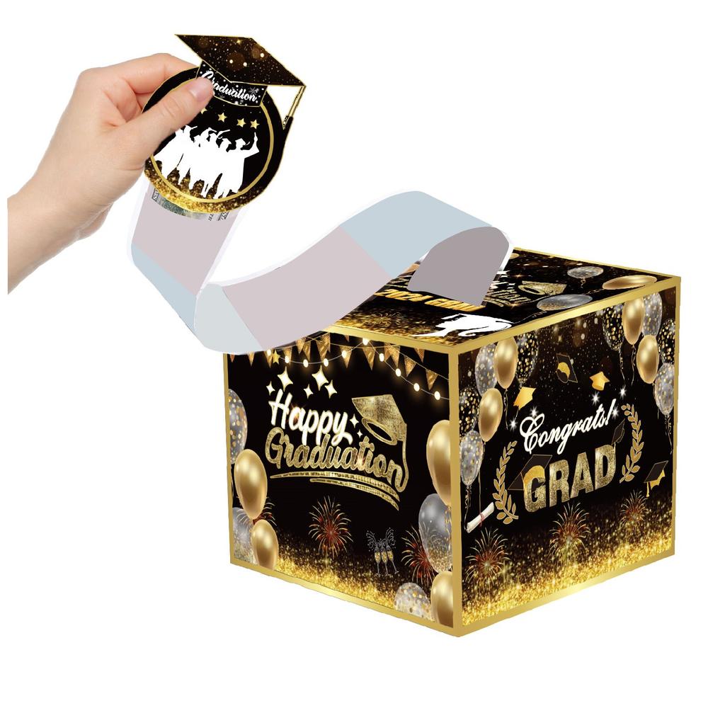 Копилка для выпускников, Подарочная коробка для денег, Подарочная коробка для денег, Черный зажим для денег, Набор для наличных и выдвижных карточек «Сделай сам», Подарочная коробка для выпускников