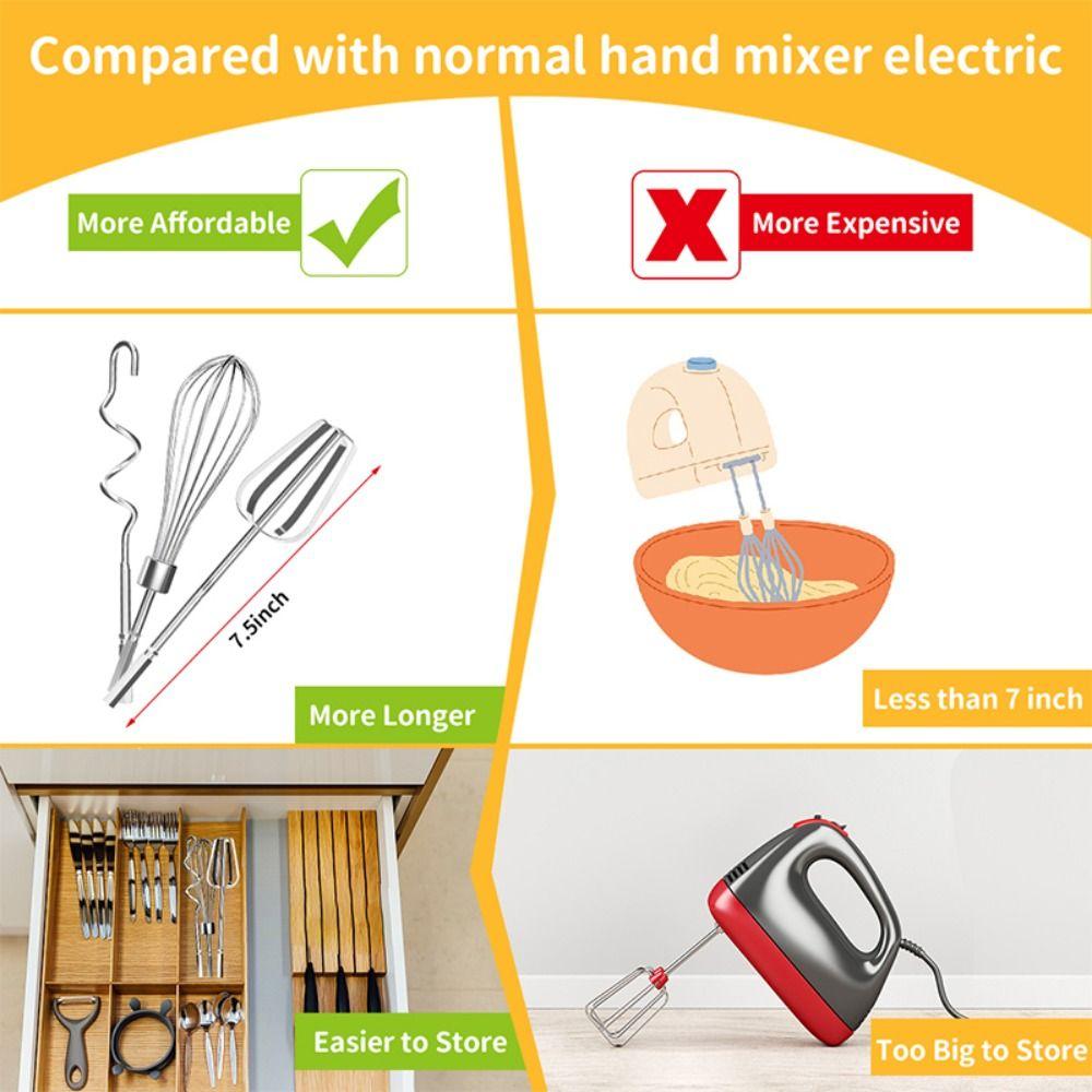 Universal Stainless Steel Egg Beater Mixer Multifunctional Egg Baking Tools Whisk Mixer Durable Electric Drill Accessories