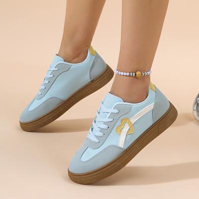 Модные весенне-осенние кроссовки на платформе, женские модные спортивные туфли на шнуровке смешанных цветов, женские удобные нескользящие плоские кроссовки