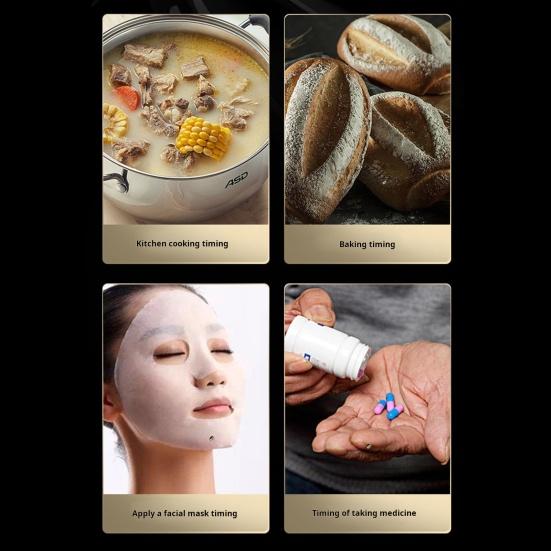 Stainless Steel Kitchen Timer Ultra-Precise Timing Ergonomic Button Design Magnetic Timer LED