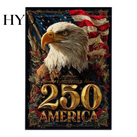 Porch Patriotic Flag 250th Anniversary America Garden 250 Years of Freedom Banner 4th July Yard Sign for Independence Day Memorial Gift American