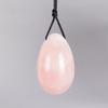 Yoni Eggs - 3 Sizes Crystal Massage Eggs,Drilled, with Unwaxed String,Made of Natural Rose Quartz Jade for Yoni PC Muscles Massage