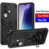 Dual Finger Ring Armor Cover for Vivo Y29 4G Case for Vivo T4X Rotate Metal Bracket Kickstand Holder Case Shockproof Capa
