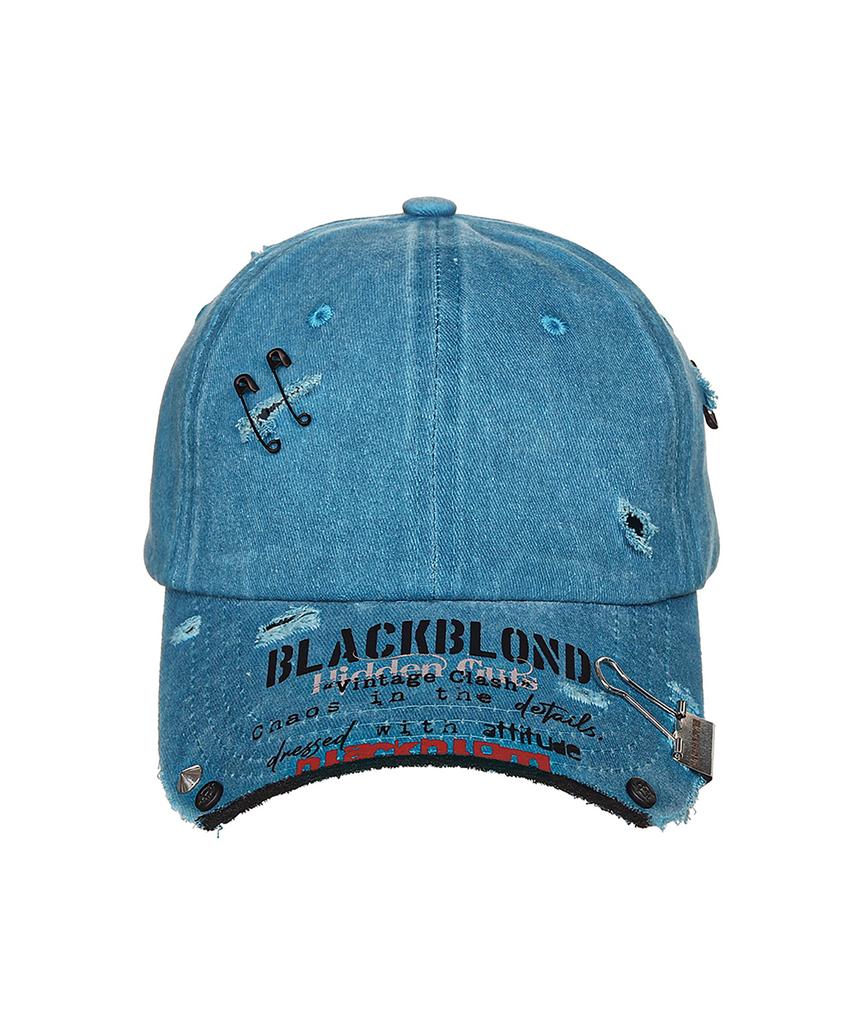 BLACKBLOND Vividi Ript Custom Vintage Clash Пигментная Кепка (Ocean Blue)