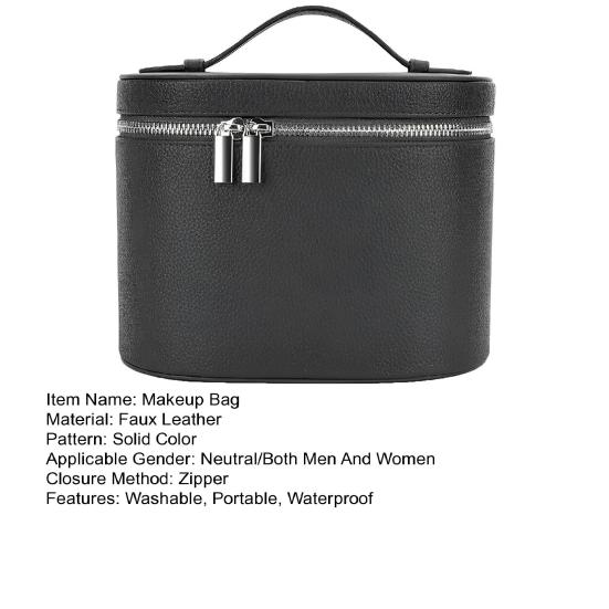 Дорожная косметичка из водонепроницаемой искусственной кожи с разделителем и ручкой, портативная косметичка для женщин.