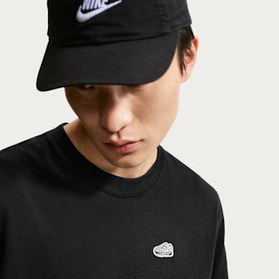 Nike Спортивные футболки Мужские Черные С круглым вырезом Умеренные
