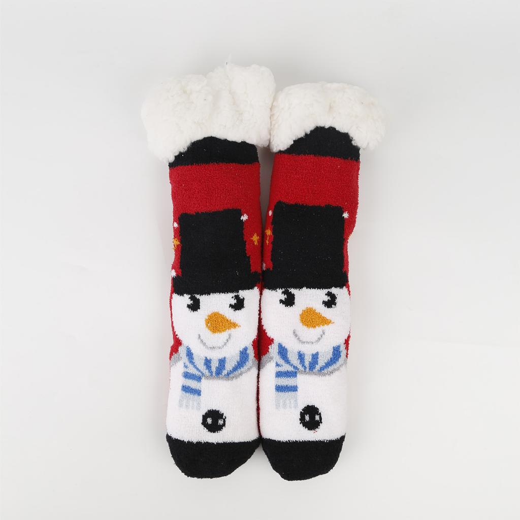 Ladies' Thick Coral Fleece Snow Socks, Lamb Fleece Sleep Socks, Mid Tube Floor Socks, Christmas Gift Socks