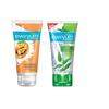 Everyuth Exfoliating Walnut Scrub, 100gm and Purifying Neem Face Wash, 50gm, Combo Pack