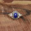 Кольцо из натурального лазурита с серебром | Кольцо из серебра 925 пробы | Кольцо с лазуритом | Серебряное кольцо ручной работы | Обручальное кольцо | 8 1/2 US