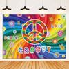 Colorful Hippie Bus Background Banner Bohemian Style Theme Backdrop Supplies Love And Peace Party Decorations Photography Props