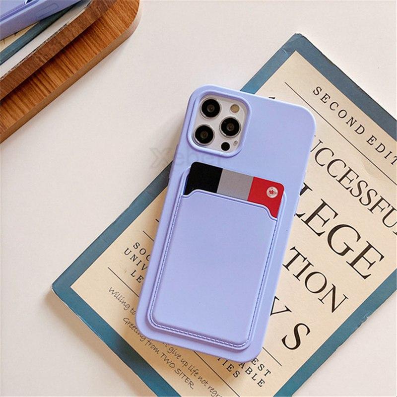 Мягкий силиконовый чехол для телефона для iPhone 13 Pro Max 12 11 слотов для карт, карманный кошелек, задняя крышка для Samsung S21 A32 Xiaomi Poco M3 Pro Redmi 9T