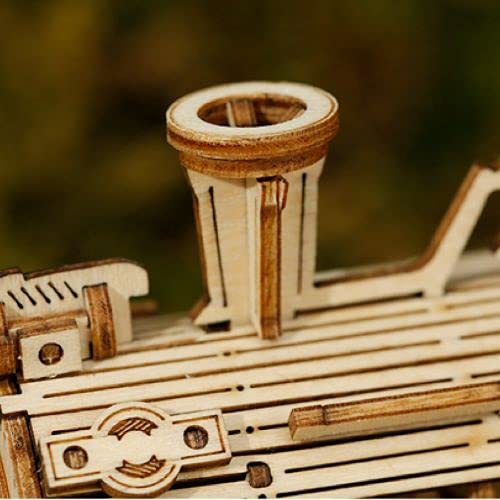 Tsukurundesu® 3D Wooden Puzzle Ornament Series (Freight Steam Locomotive) with Japanese Instructions