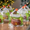 25Pcs Christmas Gift Bags Thickened PP Waterproof Seal Packaging Christmas Tree/bear Shaped Bag for Kids Holiday Party & Biscuit Gift Packaging