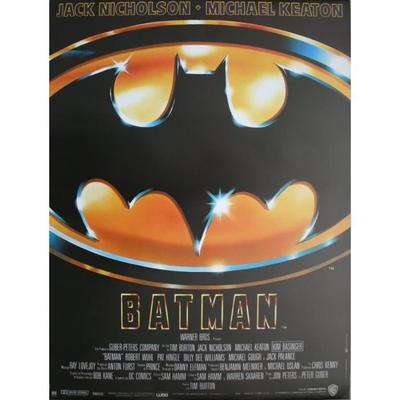 БЭТМЕН Оригинальный Кинопостер Малого Формата (53x40 см Руле) ТИМ БЁРТОН
