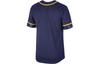 Jordan T Shirts Men's Blue V Neck Moderate Straight Fit DN9831-421