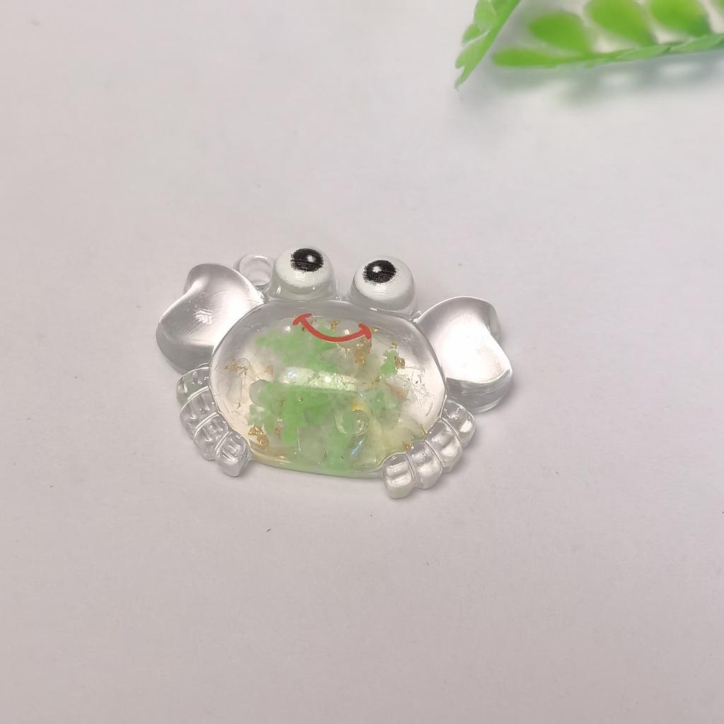 Cartoon Crab Resin Cabochons Flatback Kawaii Marine Life Decorative Pieces for Hair Bow Centerpiece Toddler Jewellery Slime DIY