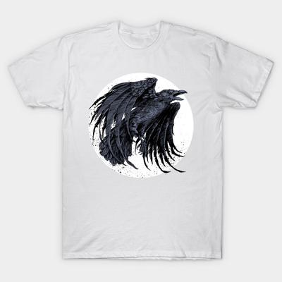 Футболка женская Crow Night Harajuku Print Kawaii футболка летняя с коротким рукавом женская футболка топ футболка