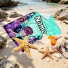 Custom Name Personalized Ben 10 Cartoon Print Beach Towel, for Trip Camping Beach Party Home Decor, Birthday Gift for Family & Friends
