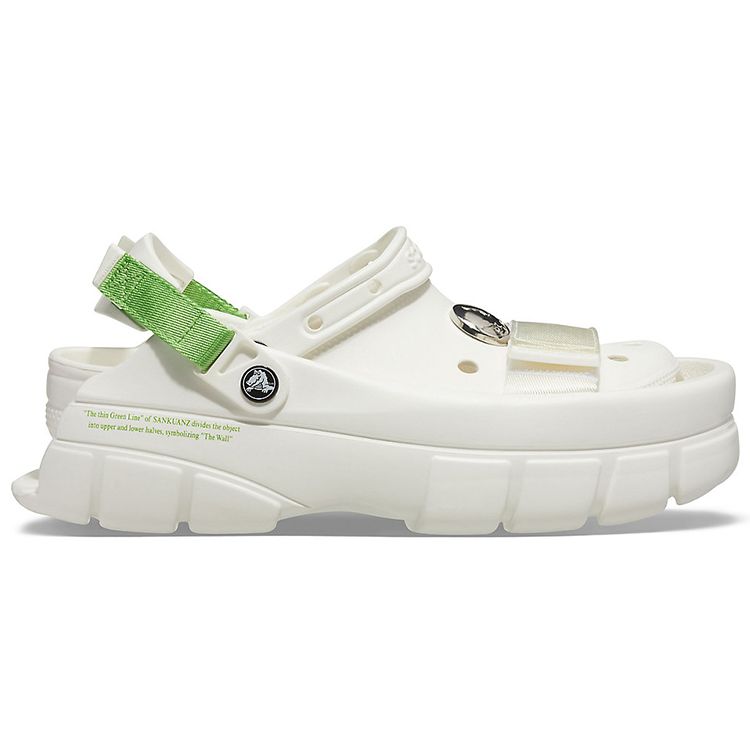 Sankuanz x Crocs Клоги Белые Зеленые Унисекс Кроссовки 206900-100
