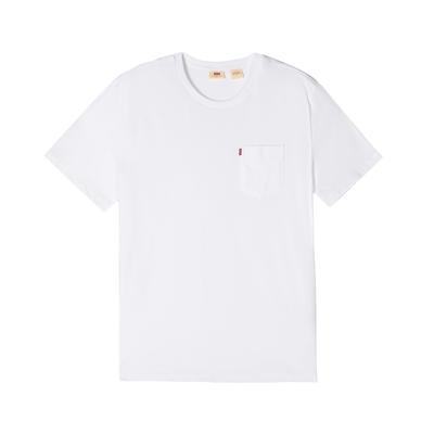 Levis Стандартный Американский Винтаж Повседневная Хлопковая Вязаная Футболка с Коротким Рукавом Унисекс Топы 006WX-0001