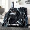 Custom Name Batman Theme Printed Blanket - Perfect for Couch, Bed, Travel & Outdoor Use | Machine Washable, Cozy & Durable.