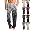 Men's Knitted Halloween Print Pocket Casual Pants Pajama Pants