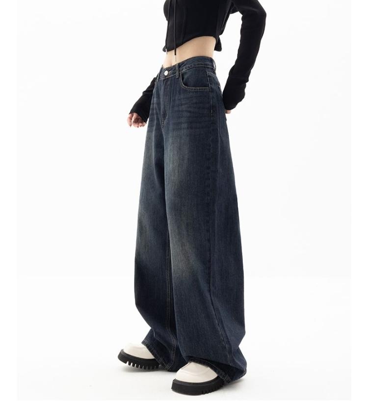 Винтажные женские широкие джинсы Harajuku мешковатые джинсовые брюки большого размера в стиле гранж уличная одежда Y2k осенние брюки корейская мода