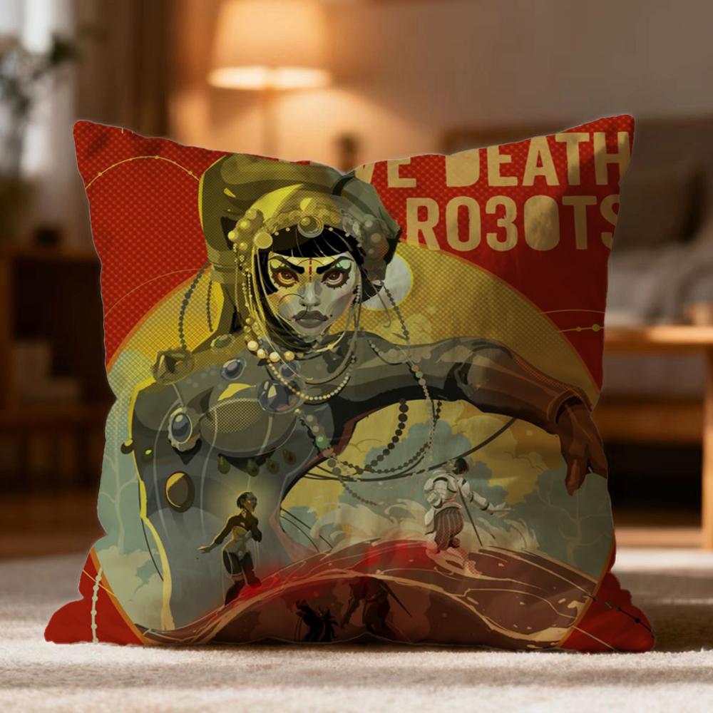 Популярная наволочка L-LLove Death & Robots Мягкая стирающаяся наволочка для подушки Многоцелевая для дивана кровати путешествия офиса