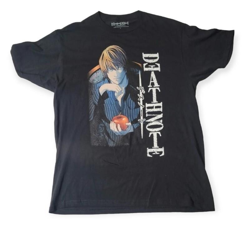 Футболка Light Yagami из Death Note Размер L Черная Аниме Хоррор Shonen Jump Унисекс Футболка