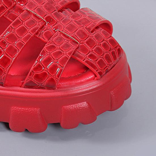 Сандалии на толстой подошве, женские сандалии в римском стиле с открытым носком, женская повседневная пляжная обувь, летние женские сандалии на платформе