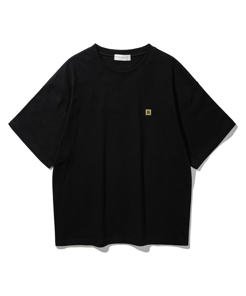 BAKKEN B Square Logo Short Sleeve T-Shirt Bk3968_Black
