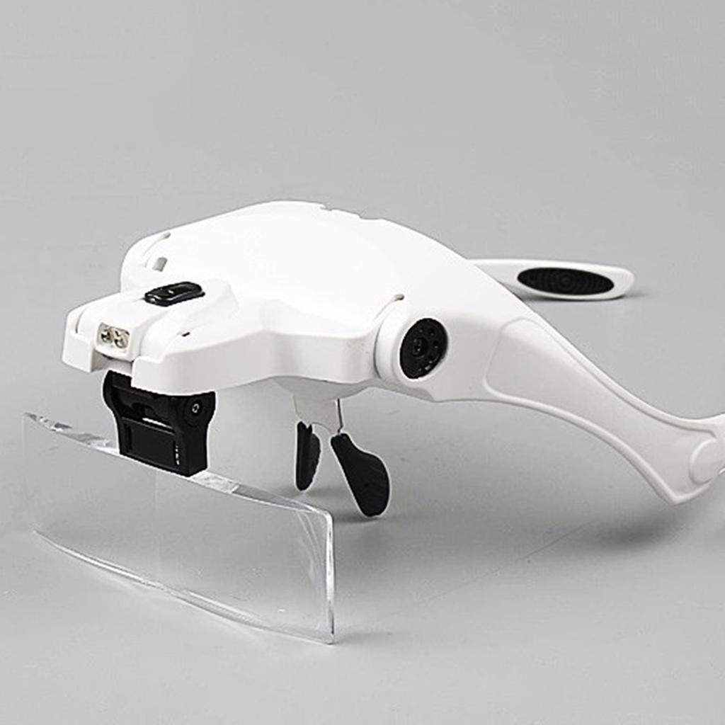 Увеличительное стекло с повязкой на голову со светодиодной подсветкой, увеличительное стекло с креплением на голову без помощи рук с 5 линзами для близкого расстояния, часов, ювелирных изделий, штампа