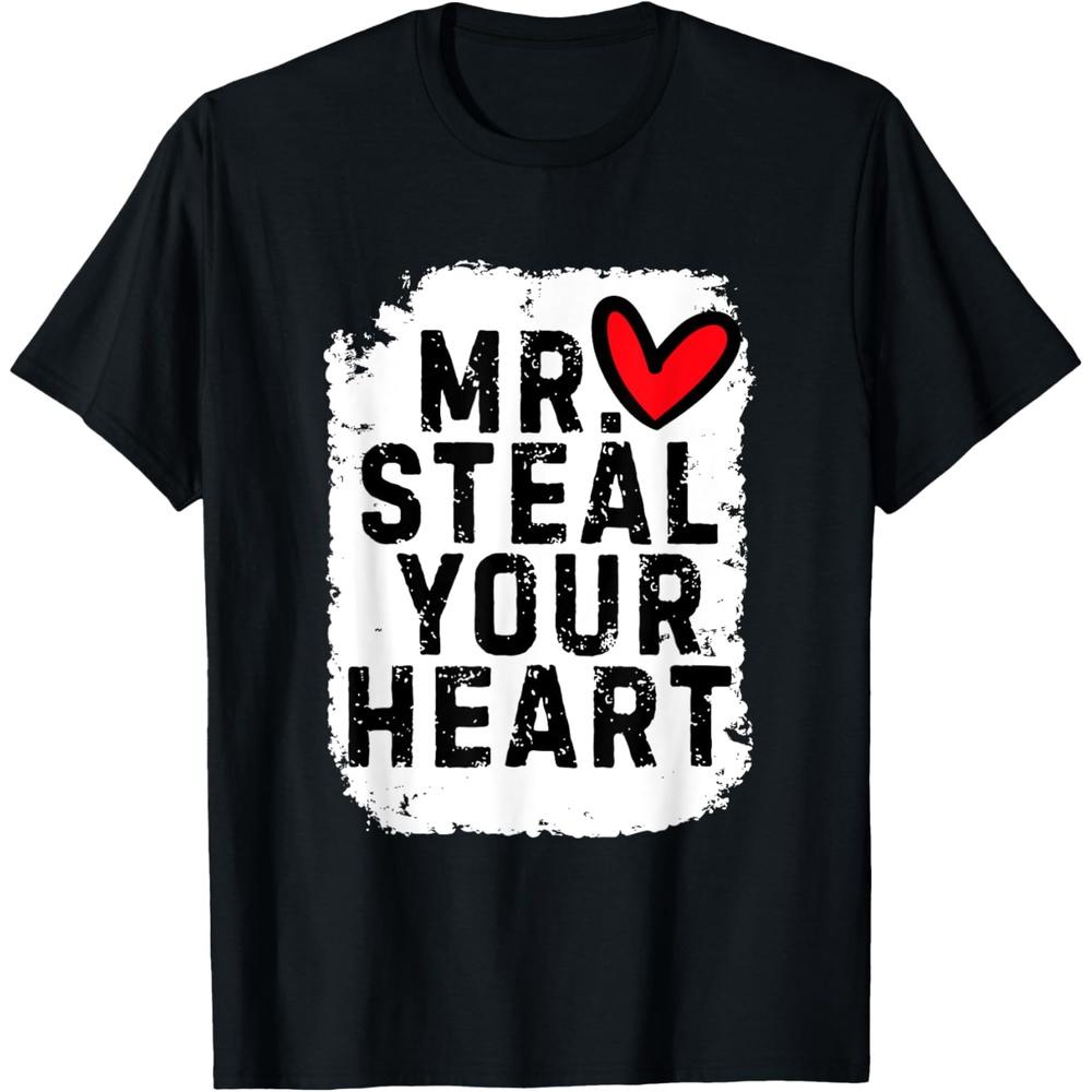 Mr Steal Your Heart For Boys Toddlers Valentine's Day Boys Girls T Shirt