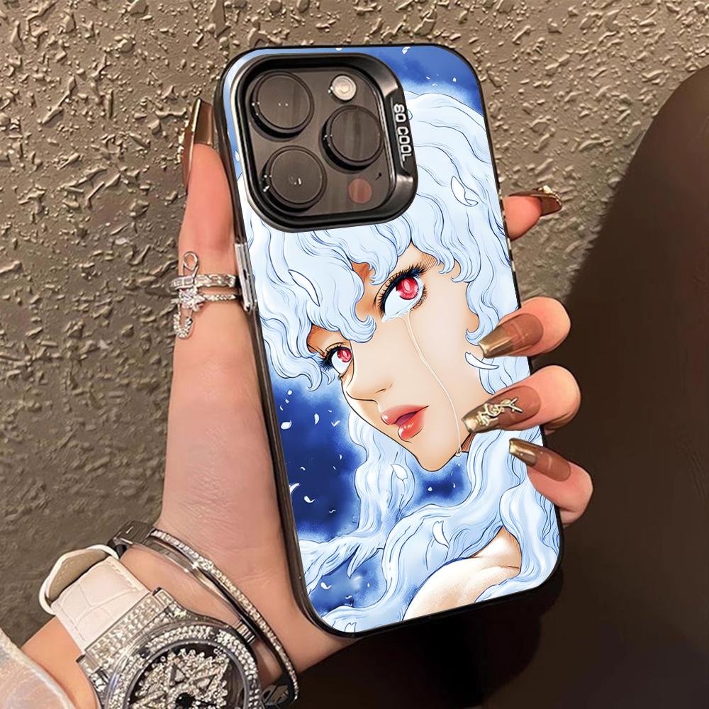 Чехол для телефона с аниме Гриффитом для iPhone 17 16 15 14 13 12 11 X XR XS Air Pro Max Plus Черный Цветной Серебристый Чехол