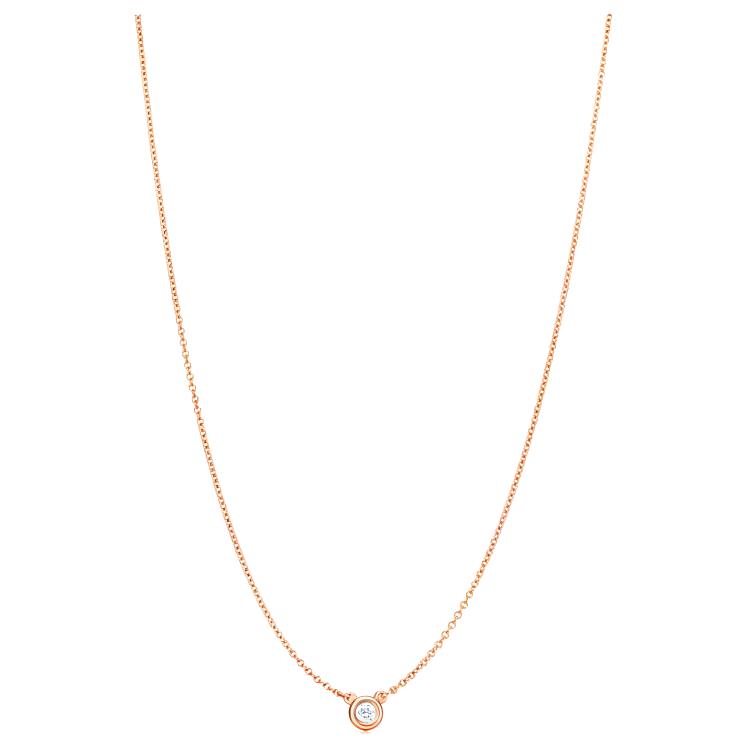 Tiffany & Co. Elsa Peretti® Diamonds By The Yard Single Diamond 18K Gold Necklace Women necklace 60017924