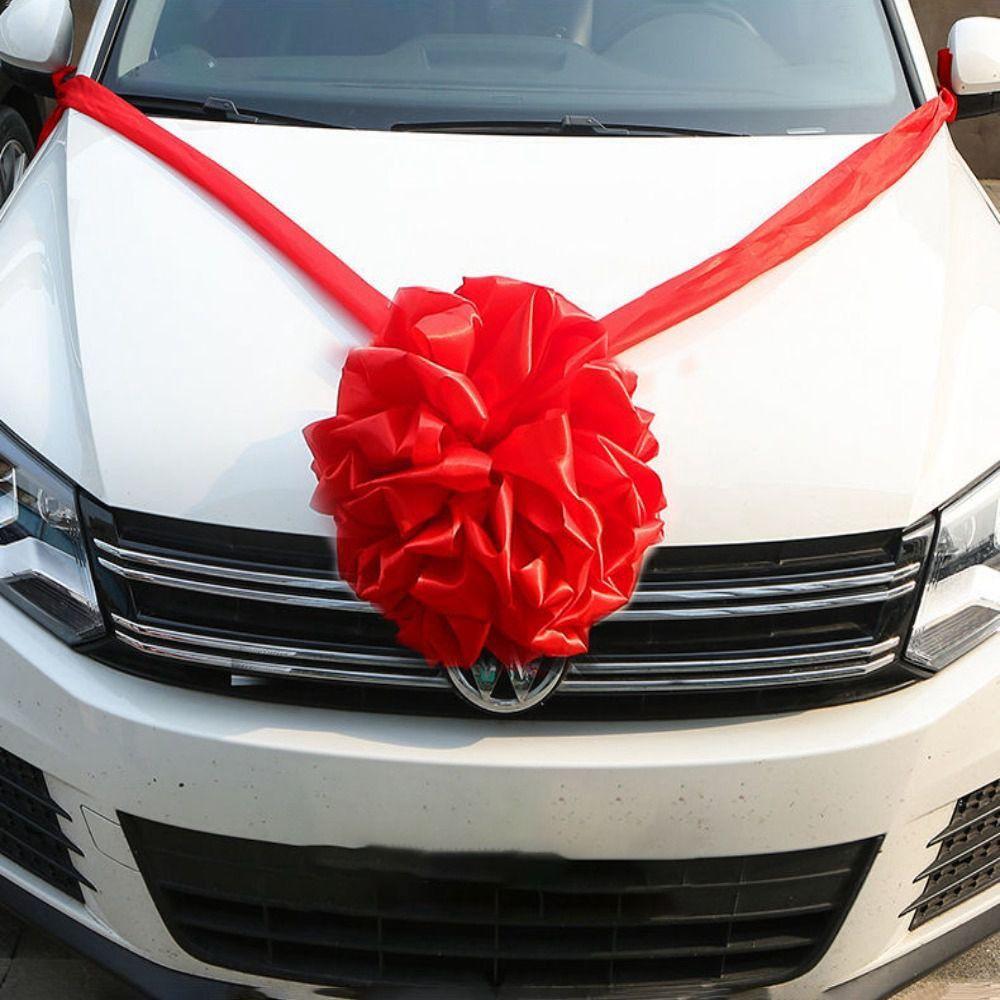 Big Handheld Ribbon-Cutting Car Delivery Glorious Flower Ball Hydrangea Square Dance Props Ornament