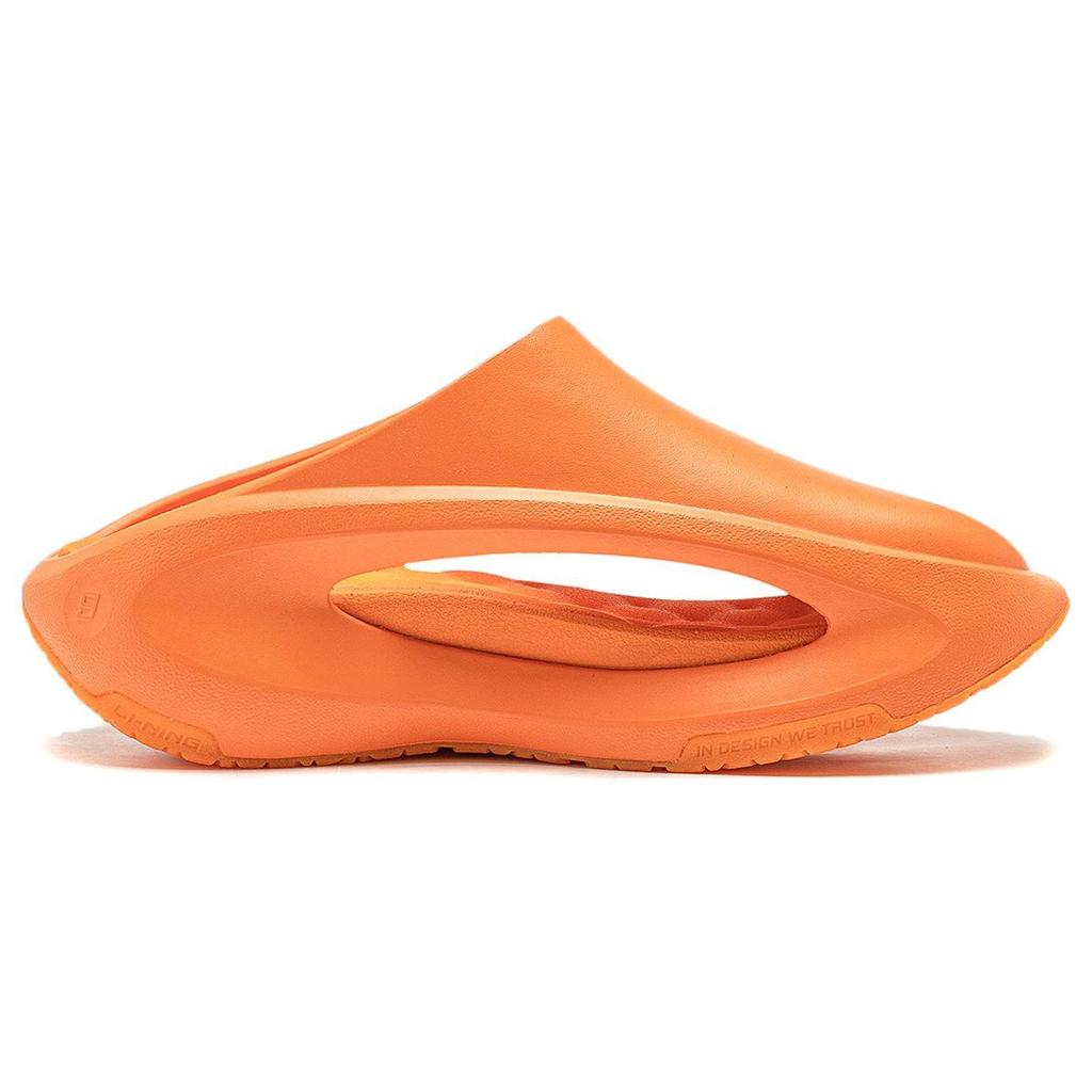 Li Ning Cloud Travel Slay Height Increasing Casual Bounce Slide Sandals Unisex Footwear Ice-Orange AZSU005-2