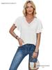 Spring/Summer Women's Lace V-Neck Ruffle Sleeve Loose T-Shirt
