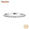 Tancise Classic 925 Sterling Silver  Zircon Ring Ladies Jewelry Wedding Promise Party Gift