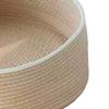 Round Cat Bed Basket Cotton Rope Woven Pet Bed with Cute Flower Toy Ball Breathable Cat Basket for All