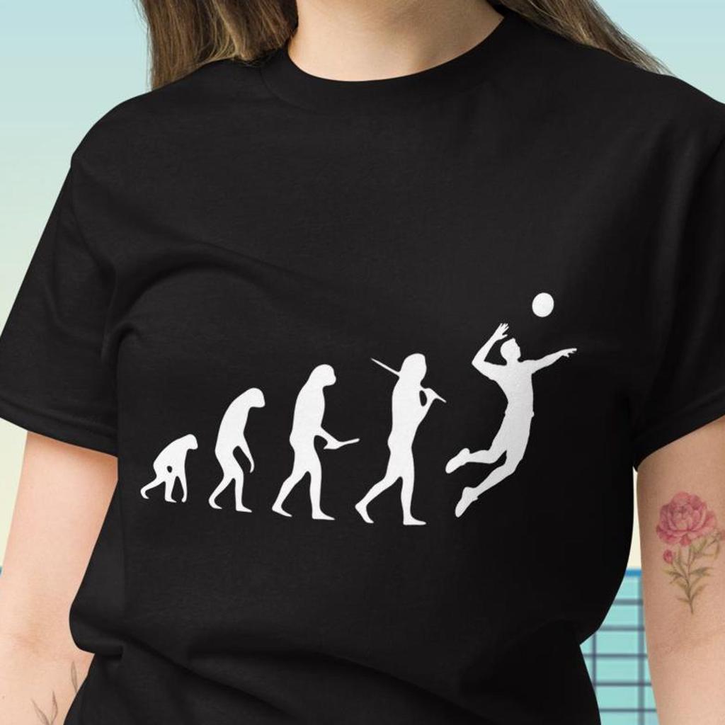 Volleyball evolution fun t-shirt