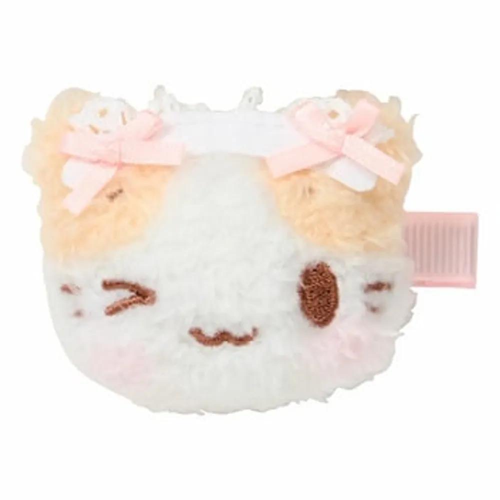 Плюшевая игрушка Sanrio в форме лица, многофункциональный зажим для волос 'Маршмеллоу'