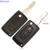 Jingyuqin Remote 2/3 кнопки откидной чехол для автомобильного ключа-брелока для Peugeot 406 407 ne78 blade с зажимом аккумулятора (CE0536/CE523)