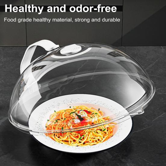 Microwave Splash Cover Heat-Resistant Splatter Cover BPA-Free Transparent Lid with Adjustable Vent & Cool-Touch Handles Anti-Splash Food Protector for