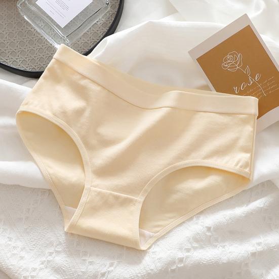 Женское хлопковое нижнее белье, эластичные трусы средней талии, женские бесшовные трусики с полным покрытием