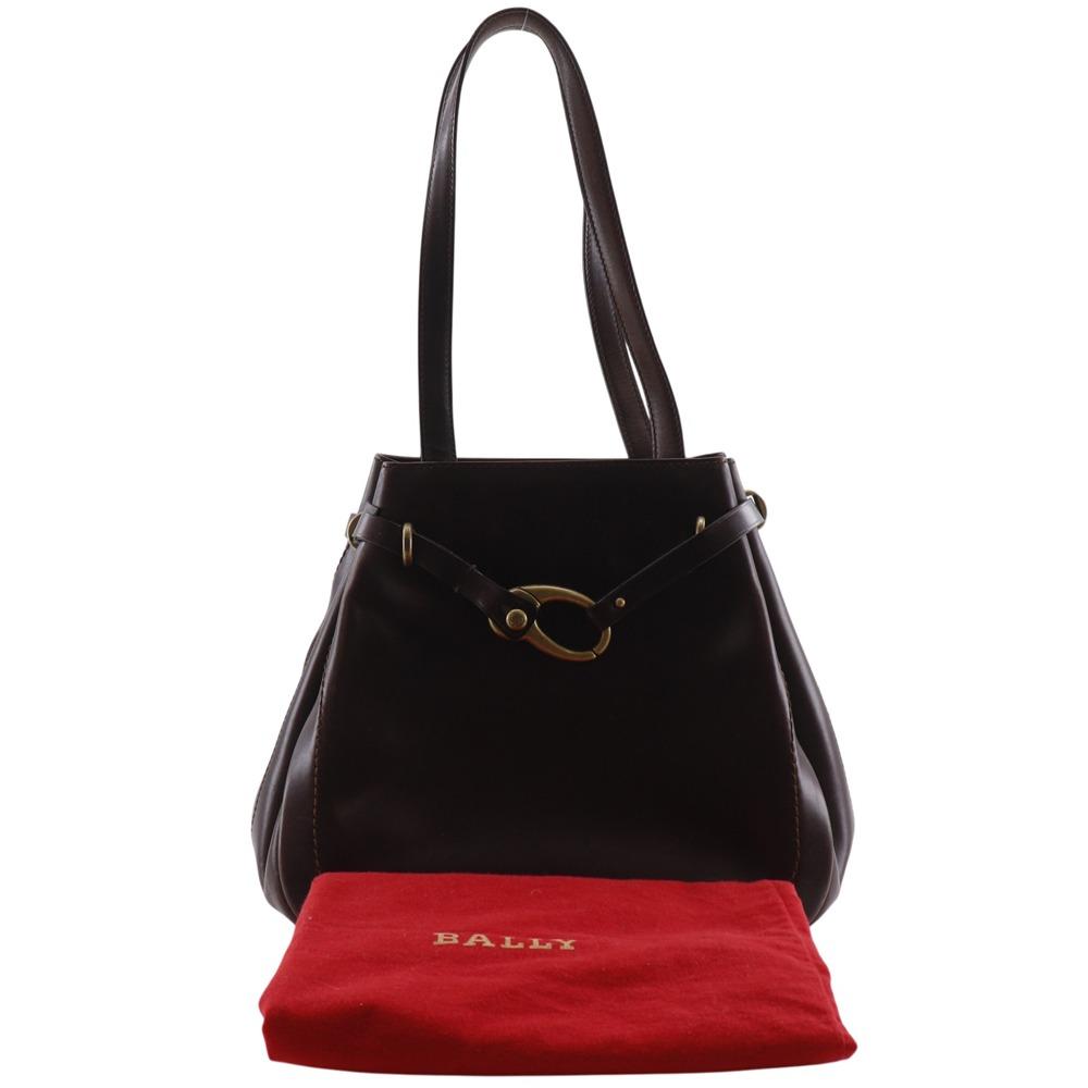 BALLY Tote Bag Brown leather Women Used