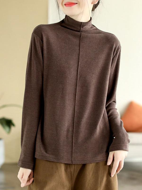Женская универсальная вельветовая рубашка пэчворк с полувысоким воротником - Осень/Зима 2025
