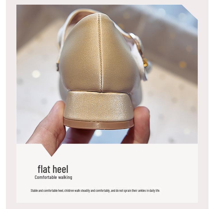 Детские туфли на высоком каблуке принцессы: Кожаная обувь Весна/Осень 2025