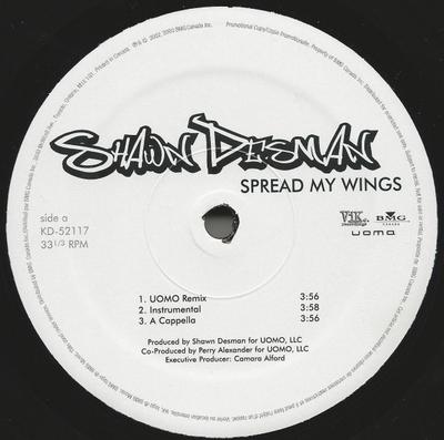 12-дюймовая пластинка SHAWN DESMAN Spread My Wings KD52117 VIK RECORDINGS 2003 Канада Танцевальная Электроника Б/У